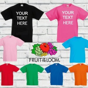 Custom Printed Text T-Shirt – Promotional Personalised Print Men Women Stag Work