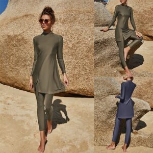 Full Cover Women Islamic Muslim Swim Costume Modest  Swimwear Swimming Burkini