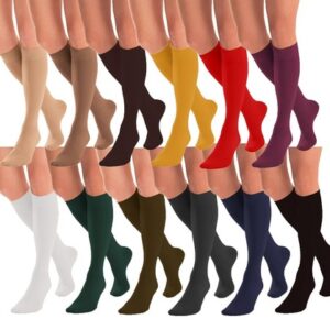 Women Opaque Knee High Trousers Pop Up Socks Aurellie Colours 3PACKS & 5PACKS