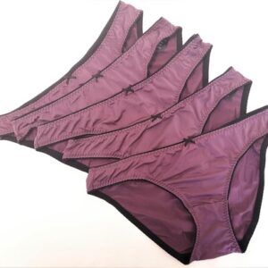 5x Women’s Full Brief Knickers Multipack Size 10-12 Plum Purple High Street New