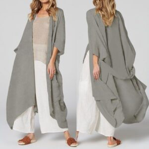 Size Women Bikini Beach Cover Up Long Kimono Cardigan Beachwear Jacket Coat