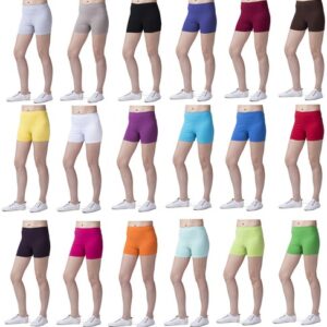 Womens Super Soft Cotton Shorts Elastic Stretch Yoga Sport Knickers UK 8-22