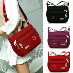 Women Ladies Multi Pocket Messenger Handbag Cross Body Bags Holiday Shoulder Bag