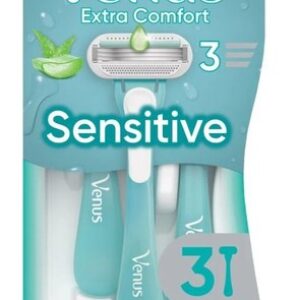 Gillette Venus Sensitive 3pc Disposable Razors Ladies Shaving Razor Skin