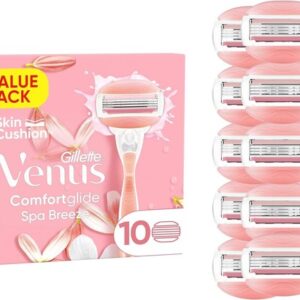 Gillette Venus Comfortglide Spa Breeze Women’s Razor Blade Refills, Pack of 10,