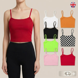 💖💘Primark Ladies Women Stretch Cami Vest Nude Black Strap Top Size 4-24 💖💘