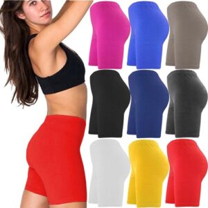 Womens High Waist Cycling Shorts Running Leggings Gym Ladies Sports Yoga Pants