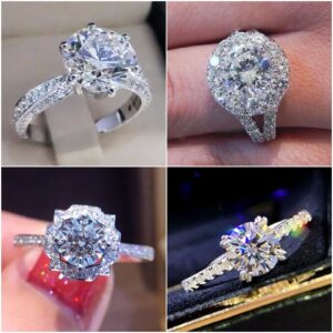 Round Cubic Zircon Gorgeous 925 Silver Filled Ring Women Wedding Ring Sz 6-10