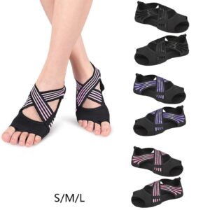 Yoga Socks for Women Non Slip Breathable Toeless Grip Socks Barre Ballet Socks