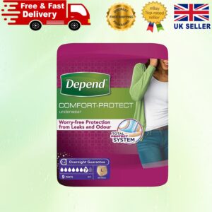 Depend Comfort Protect Incontinence Pants for Women Large – 9 Pants