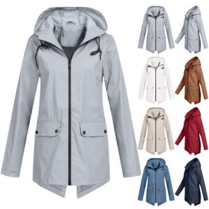 NEW Womens Waterproof Raincoat Ladies Outdoor Wind Rain Forest Warm Jacket Coat