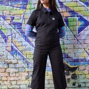 Ragan Jumpsuit: ORGANIC COTTON – Black – (Im)perfect Yaks – Lucy & Yak