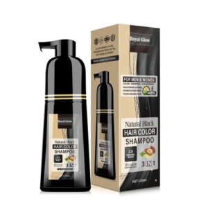 Royal Glow Natural Black Hair Colour Shampoo 200ml For Men & Women in 5-Minutes