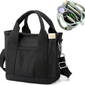 Women Canvas Tote Bag Large Capacity Handbags & Shoulder Bags Zip Crossbody Bag