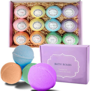 Bath Bombs,Ainoke 8 Large Bath Bombs Gift Set for Women.Organic Natural Handmade