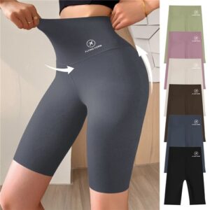 Women High Waist Cycling Shorts Running Leggings Gym Biker Sports Yoga Pants