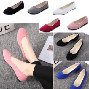 LADIES SLIP ON BALLERINAS FLAT PUMPS BALLET COMFY WOMEN SUMMER SHOES