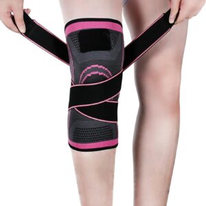 1x Adjustable Knee Support Brace Arthritis Compression Sleeve for Men Women
