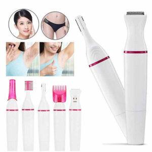 5 in 1 Electric Women Shaver Hair Arm Leg Bikini Face Remover Lady Razor Trimmer