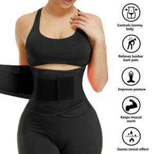 WOMEN WAIST TRAINER BODY SHAPER TUMMY CONTROL BELT BELLY FAT BURNER SLIM CORSET
