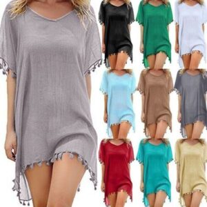Women Beach Cover Up Swimsuit Beachwear Dress Summer Bikini Swimwear Kaftan UK