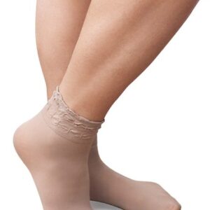 Albers Wide Ankle Stretch 40 Denier Extra Soft Top Pop Sock Anklets Multipack