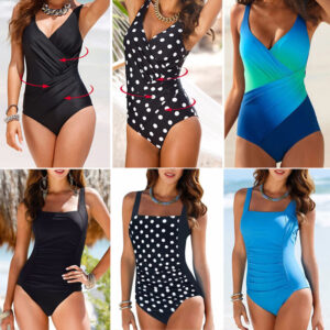 Plus Size Womens Ladies Tummy Control Monokini Bikini Swimming Costume Swimsuit