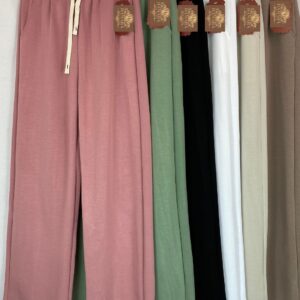 Ladies Soft Luxurious Wide Leg Womens Joggers Trousers Jogging Pants Lounge Wear