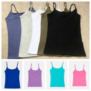 💖💘Primark Ladies Women Stretch Cami Vest Nude Black Strap Top Size 4-24 💖💘
