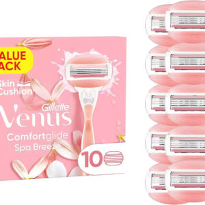 Gillette Venus Comfortglide Spa Breeze Women’s Razor Blade Refills, Pack of 10