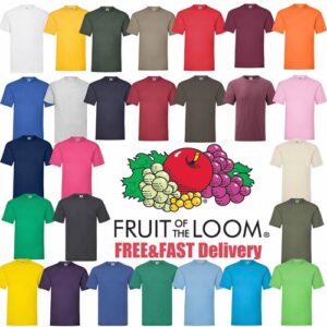 Fruit Of The Loom T Shirts Short Sleeve Men/Women Plain 100% Cotton Top New Tee