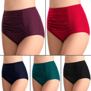 Women High Waisted Bikini Bottoms Swim Briefs Beach Shorts Boardshorts Swimwear