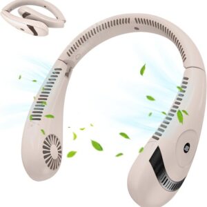 Portable Neck Fan, Neck Fans for Women Rechargeable, 3 Speeds 5000mAh Cooling