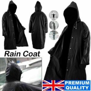 WATERPROOF RAIN COAT LONG PONCHO WOMEN MEN OUTDOOR RAINCOAT EVA CLOTH WITH HOOD