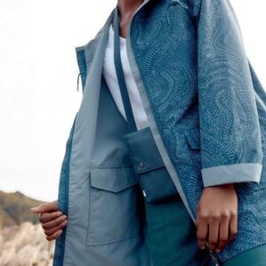 Seasalt Women’s Raincoat – blue The Reversible Raincoat – Regular – Dot Contours