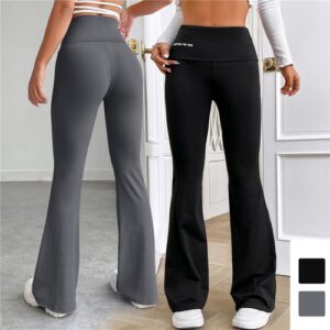 Women Casual Flare Bootcut Yoga Pants Straight Wide Leg High Waist Trousers Gift
