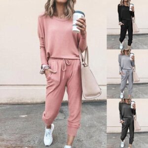Women Tracksuits Set (2PCS) Top+Pants Lounge Wear Ladies Hoodies Suit Loungewear