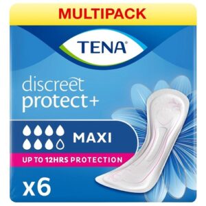 48 X Tena Lady Discreet Maxi Night Incontinence Pads for Women, 8 Packs of 6, W