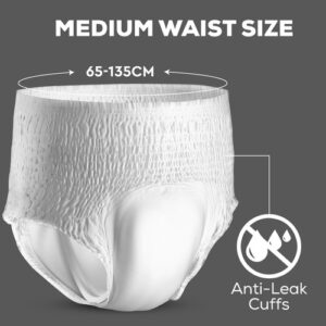 56 x Incontinence Pants Women & Men Maxi | Adult Diapers Medium | Pull Up Pants