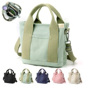 Women Canvas Tote Bag Large Capacity Handbags & Shoulder Bags Zip Crossbody Bag