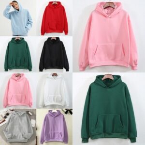 Women Fleece Hoodies Sweatshirt Ladies Casual Loose Long Sleeve Tops Size 6-16