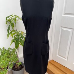 Banana Republic Dress UK 10 Black Sheath Knee Length Pencil Work Office Funeral