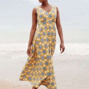Seasalt Women’s Dress – yellow Polmanter Jersey Dress – Regular – Sunflower Coll