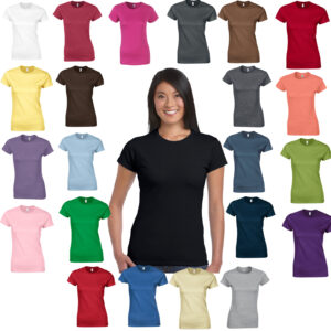 Gildan SoftStyle™ Ladies Women’s Fitted Ringspun T-Shirt 100% Cotton S – 2XL