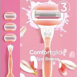 Gillette Venus ComfortGlide Spa Breeze Womens Razor + 3 Refill Blades UK