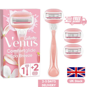 Gillette Venus ComfortGlide Spa Breeze Womens Razor Blades Set Smooth + 2 Refill