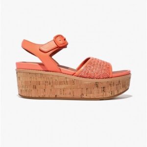 FitFlop FX5-580 ELOISE BACK-STRAP WEDGE Womens Summer Sandals Sunshine Coral