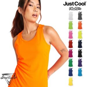 Womens Quick Dry Tank Top Vest Gym Lightweight Polyester Workout Sports AWDis