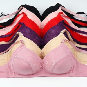Lace Push Up Bra For Women Lingerie Non Wired Non Padded Bralette 42-52 ABCD DD