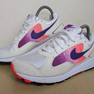 Nike Air Skylon 2 Trainers Women UK4 Low Fabric Solar Red & White Lace Up Great